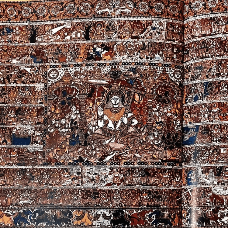 Kalamkari Painting: Scroll Narratives and Block-Prints