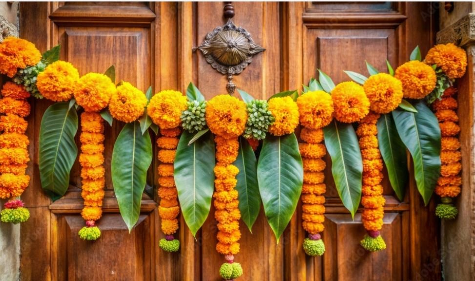 Cheapest Indian Traditional Home Decor Toran, Artisinal Colorful Door hanging, Beautiful Backdrop, Rajasthani Handmade Artificial Flowers Bandharwar