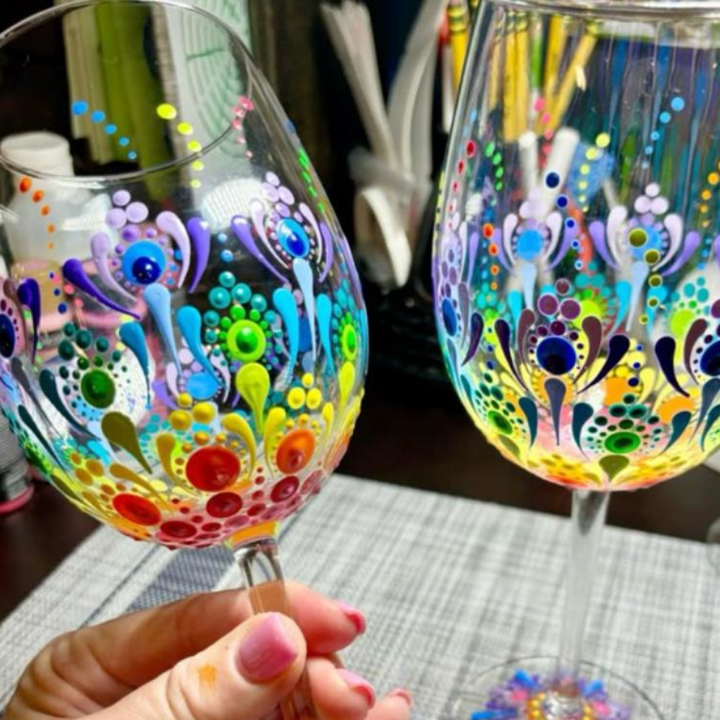 Dot Mandala On Glass