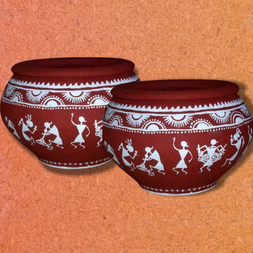  Warli On Earthern Pots