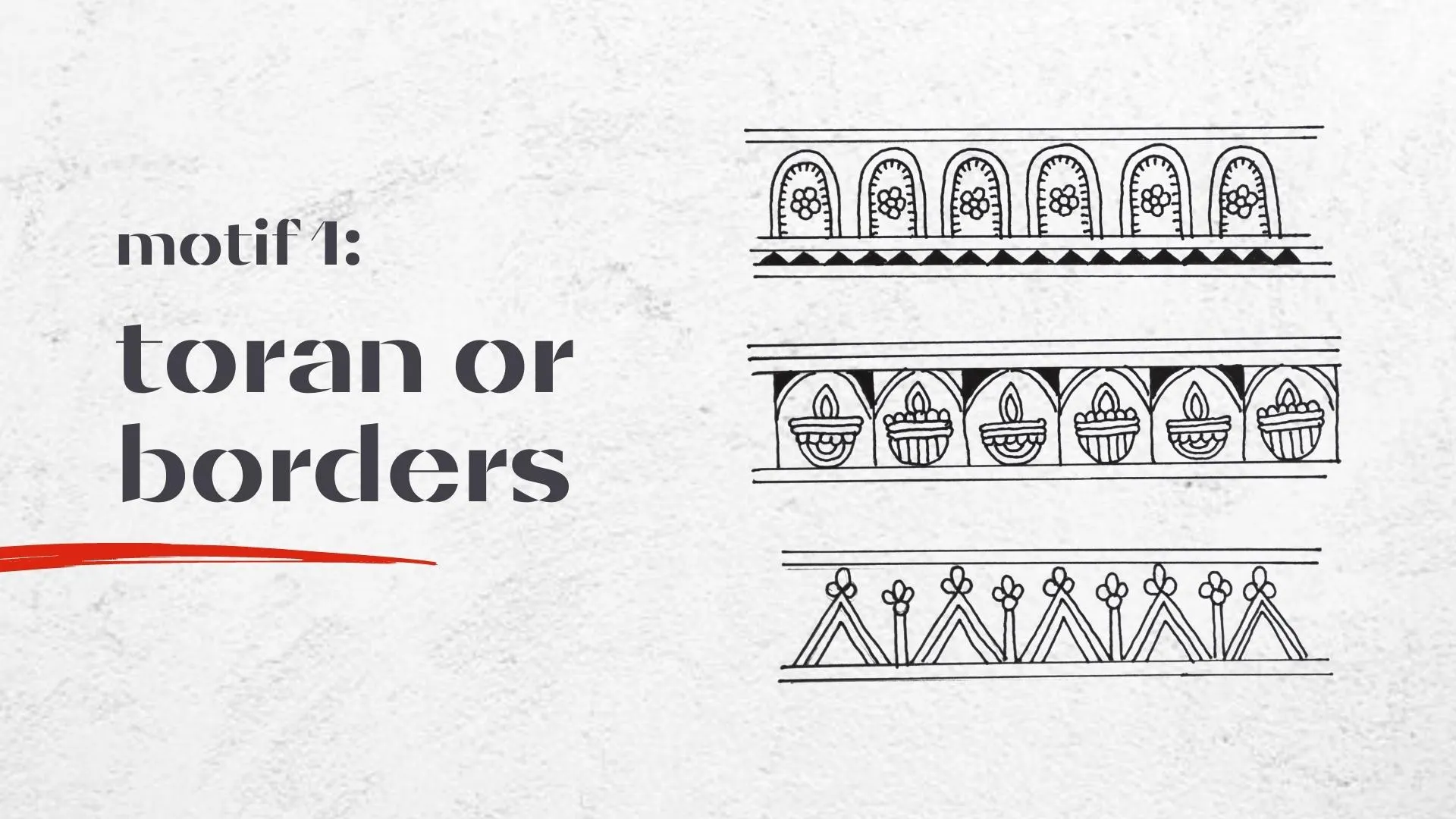 Motif 1: Toran or Borders