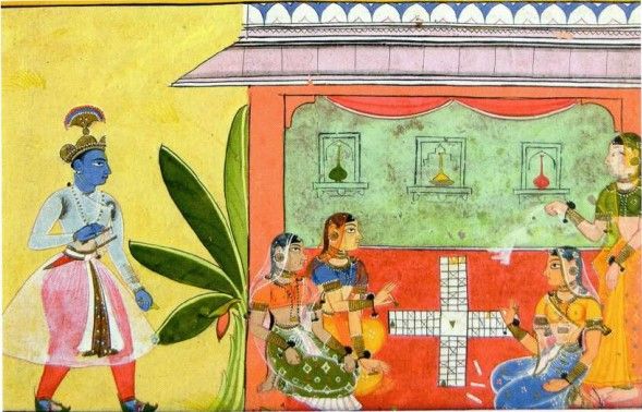 Chaupar in miniature painting