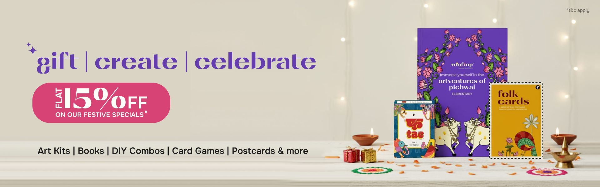 15% off on all products this Diwali Season