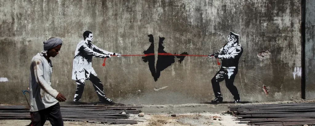 Tyler’s piece titled ‘Tug of War’.