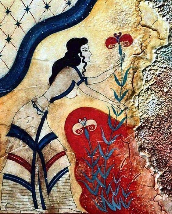 Fresco from Minoan Palace in Knossos