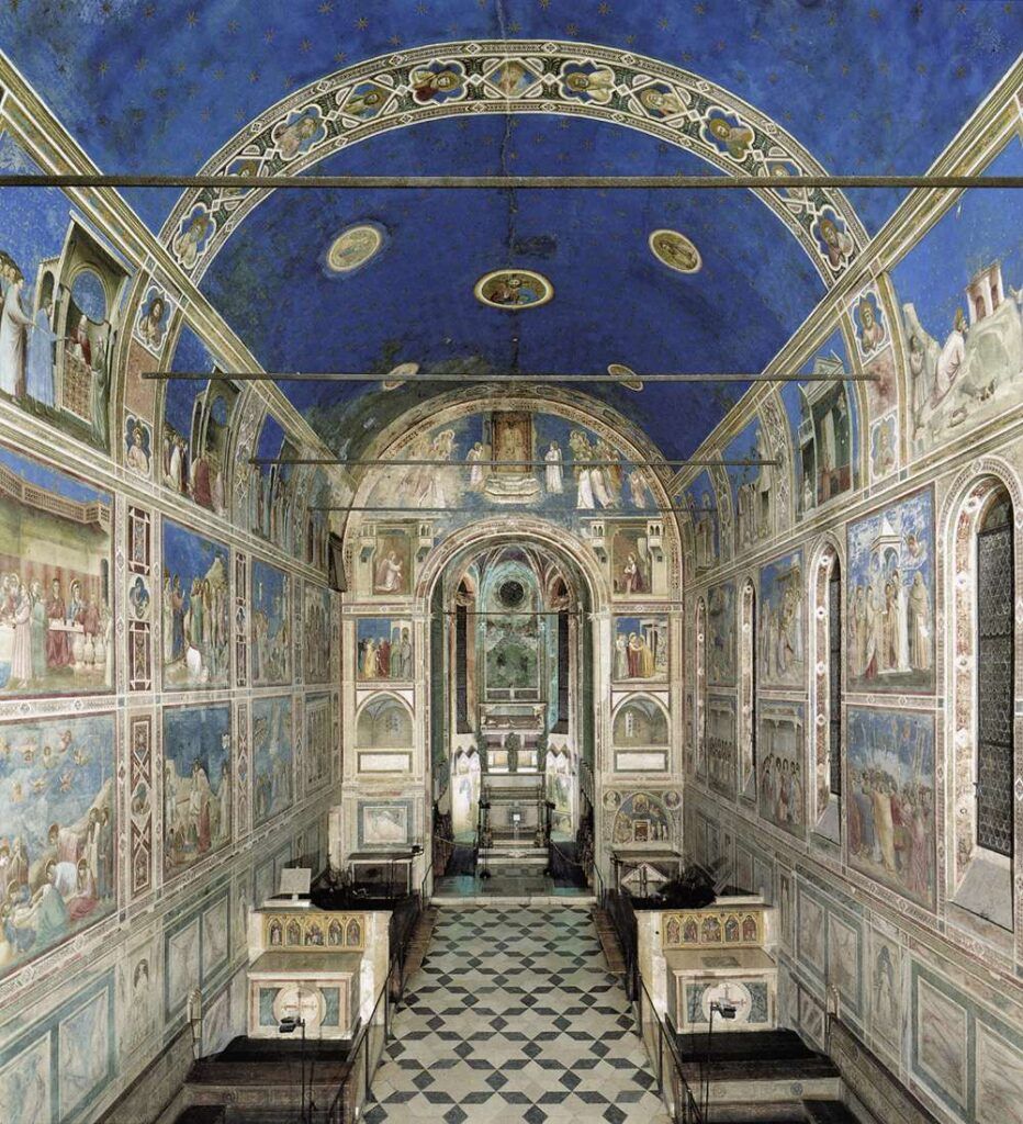 Fresco painting by Giotto in Scrovegni Chapel