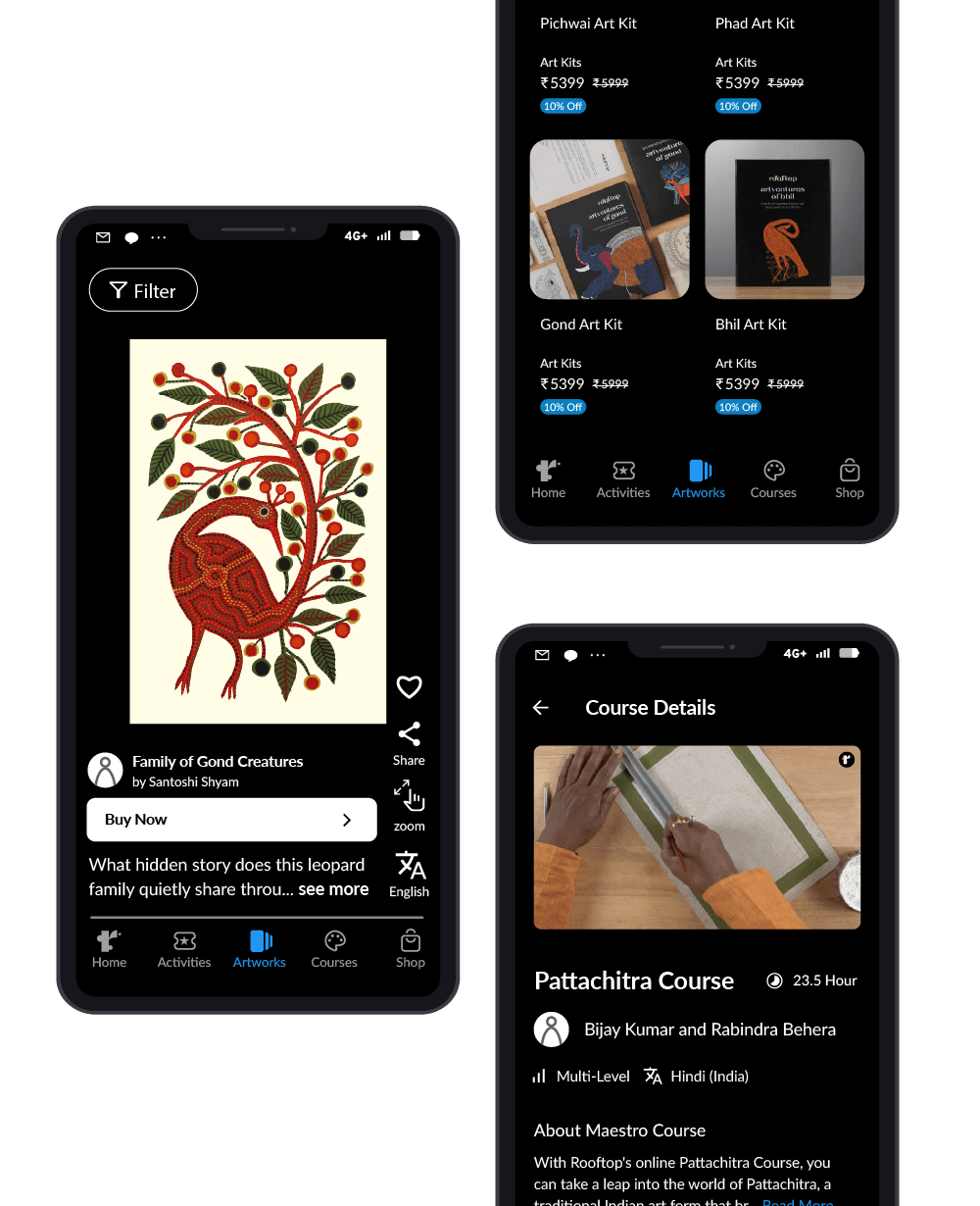 App screens