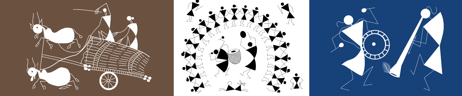 Simple Warli Art Forms