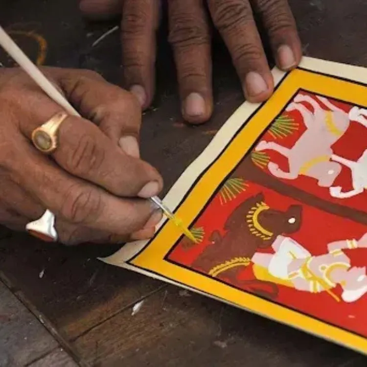 Making of a Cheriyal painting