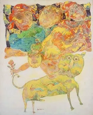 Circus by Sakti Burman. An example of fine art.