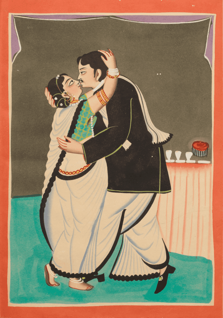 Untitled Kalighat Painting (Babu And The Courtesan)