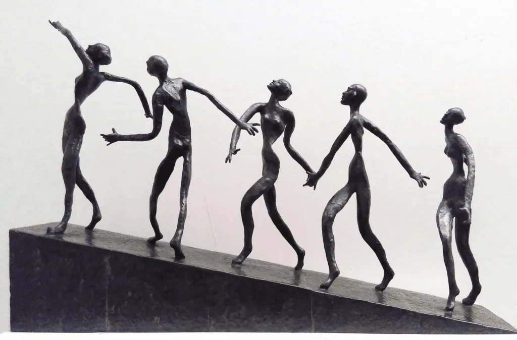 Ramp, bronze sculpture by KS Radhakrishnan.