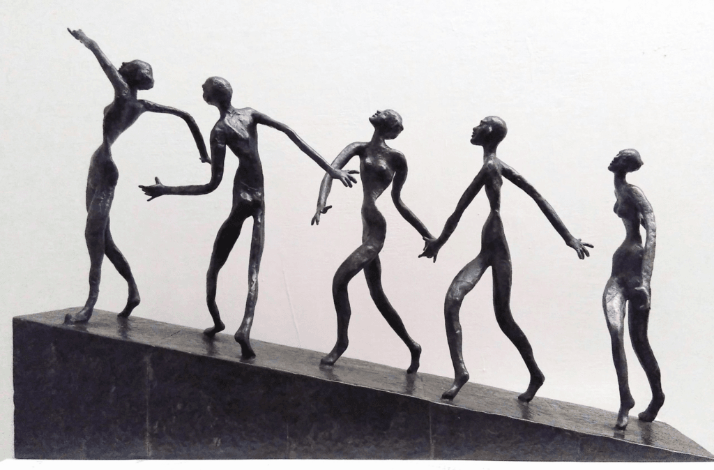 Ramp, bronze sculpture by KS Radhakrishnan.