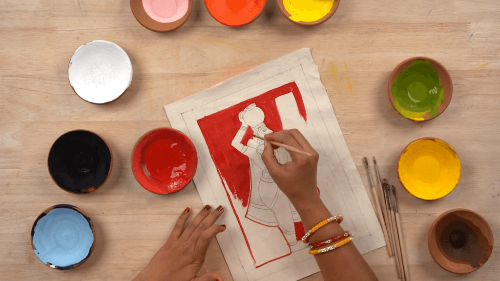 learn cheriyal scroll painting