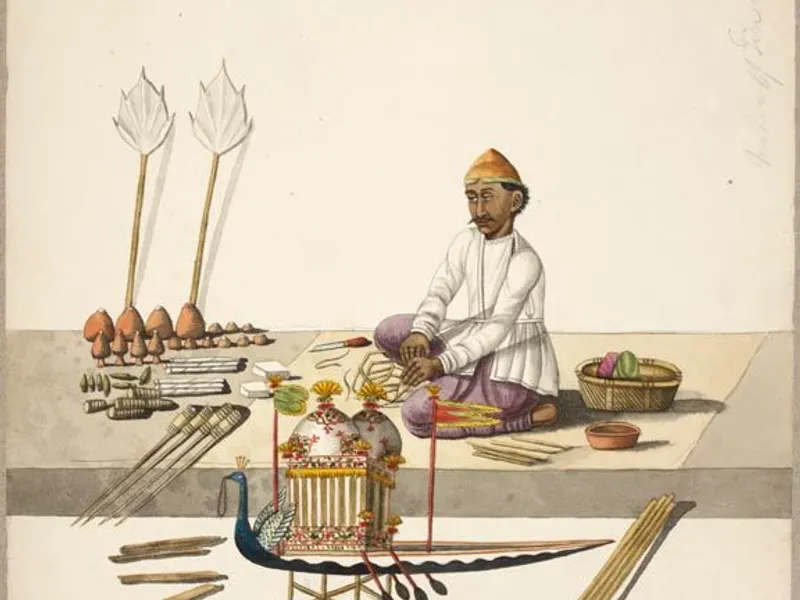 Fireworks in Indian art