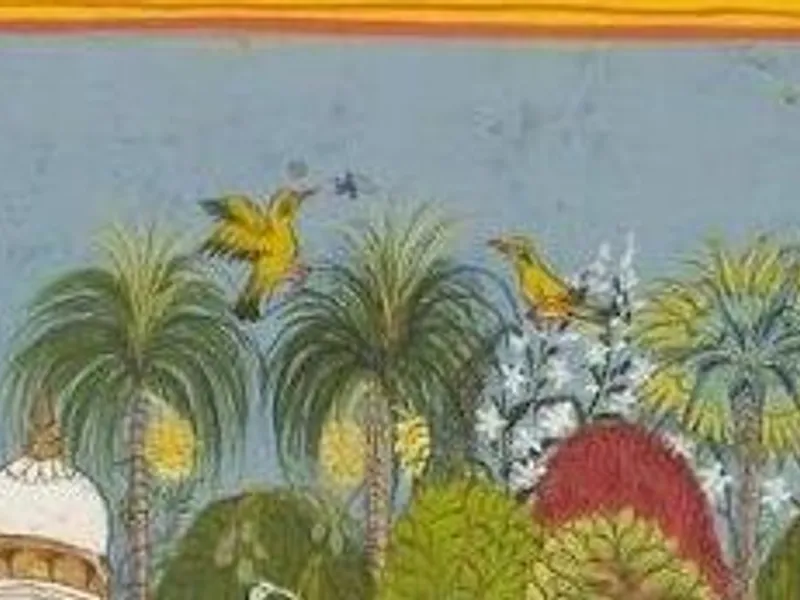 Indian birds in Rajasthani Miniatures