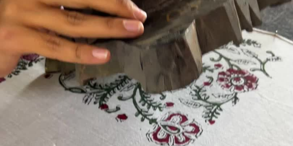 Ajrakh Block Printing