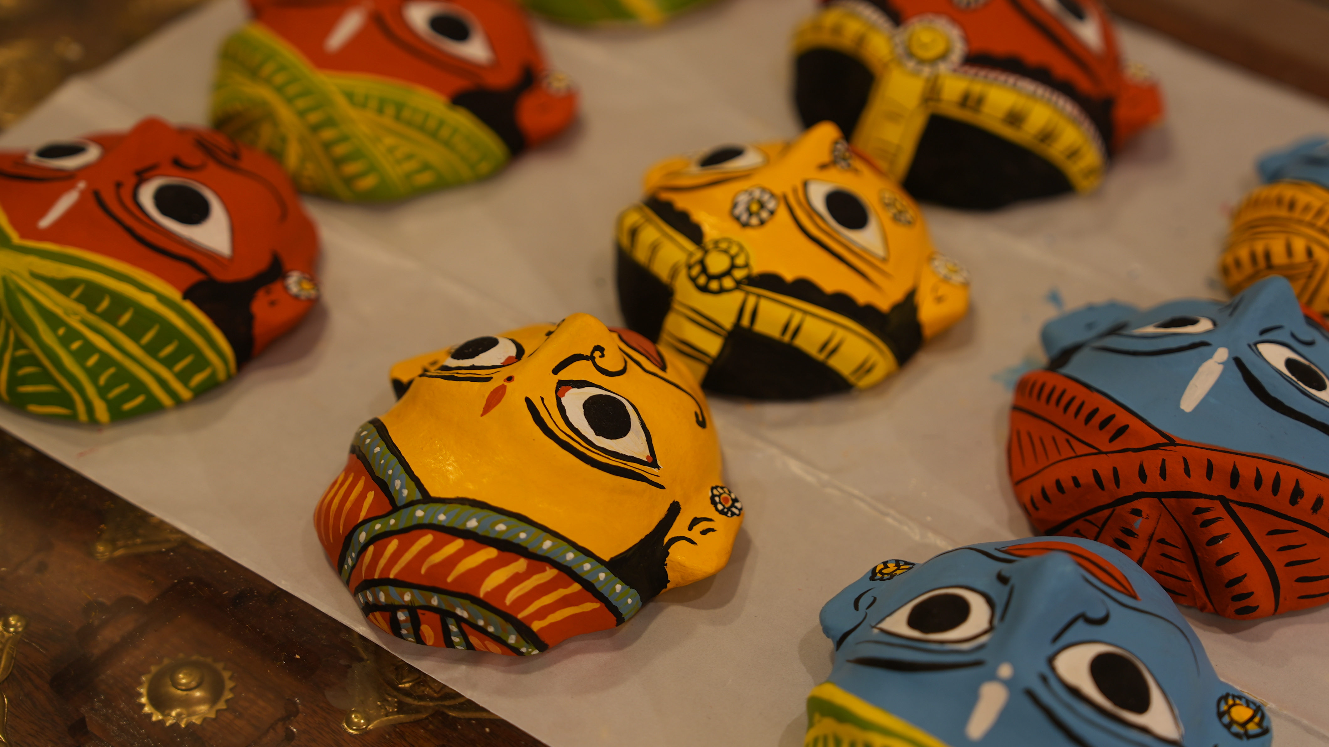 Traditional Cheriyal Mask Painting