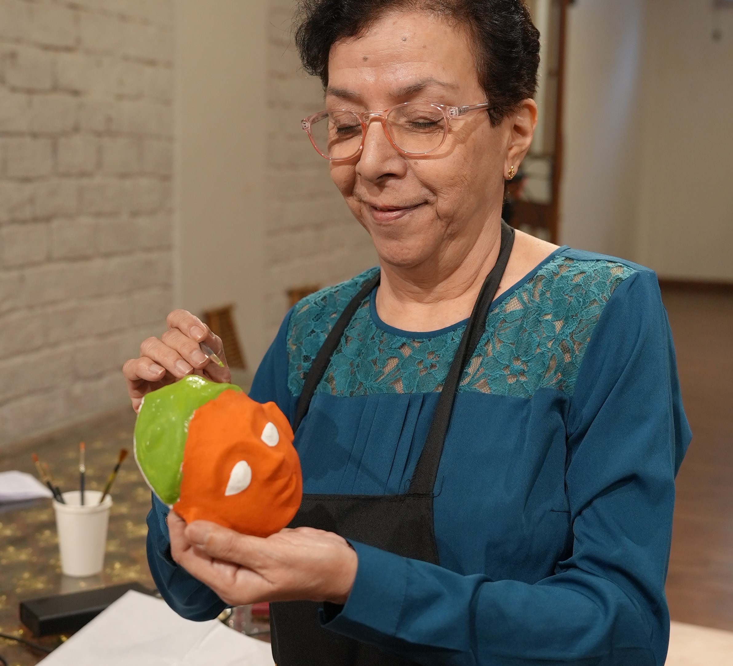 Traditional Cheriyal Mask Painting