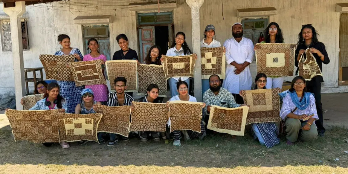 Ajrakh Block Printing