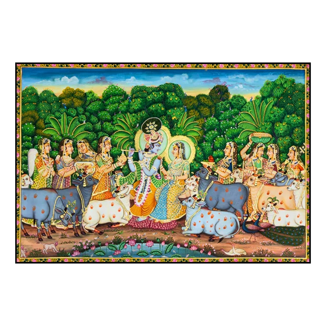 Pichwai Painting - Radha Krishna Van Raas 