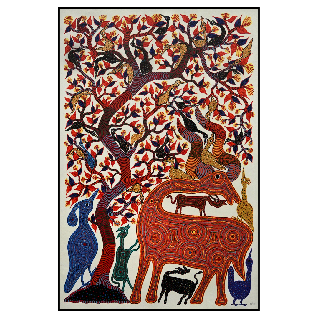 The Playful Deer and Birds