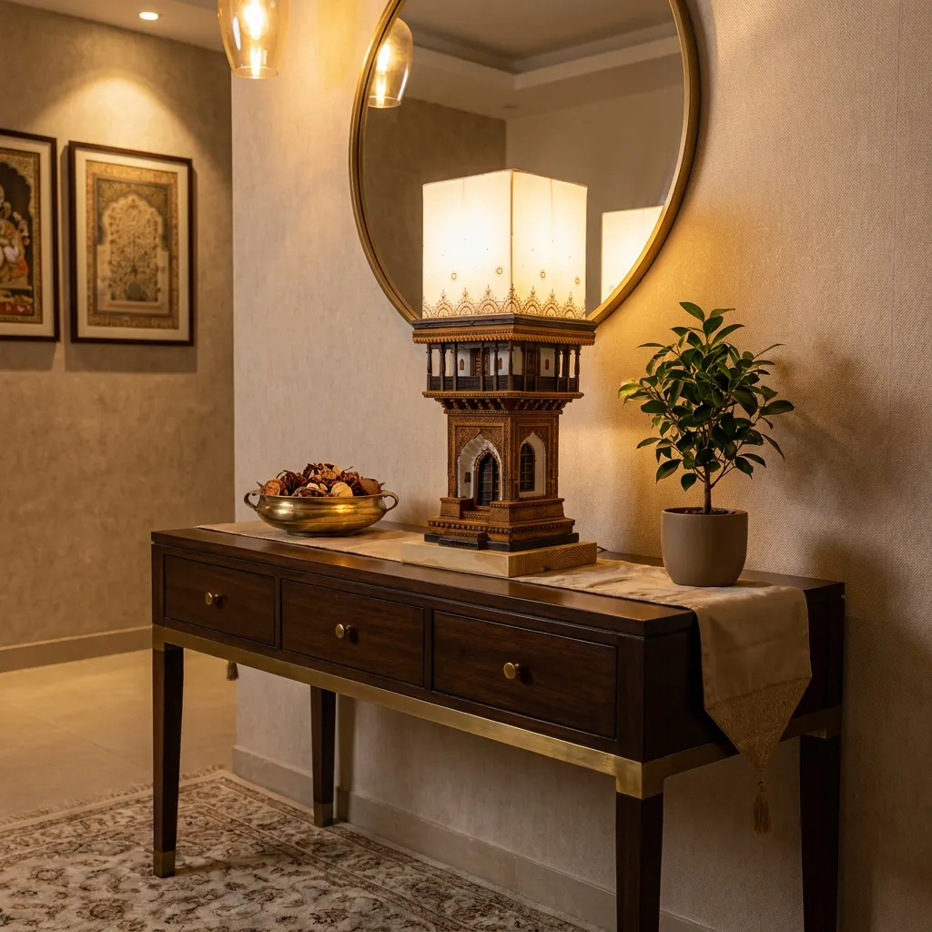 Sehar Haveli Lamp – Miniature Urban Haveli Facade | Handcrafted Heritage Light