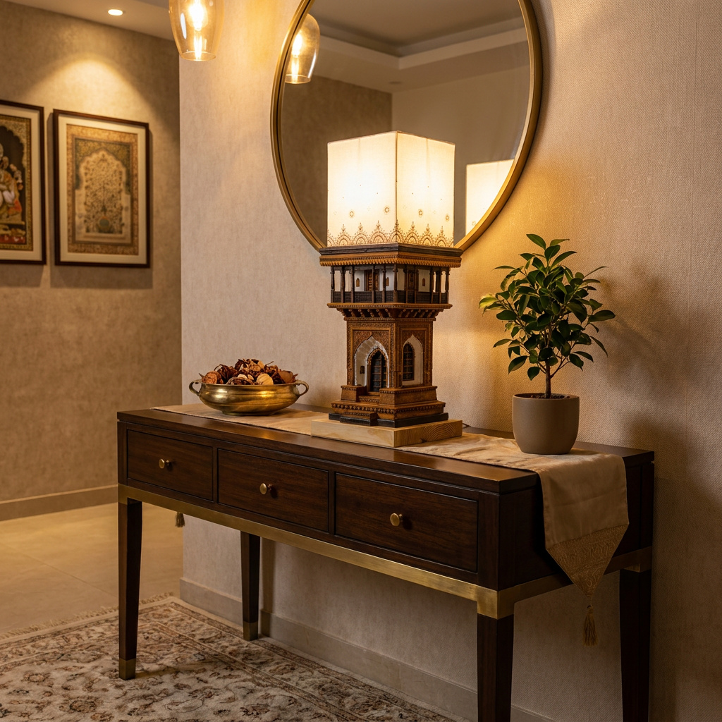 Sehar Haveli Lamp – Miniature Urban Haveli Facade | Handcrafted Heritage Light