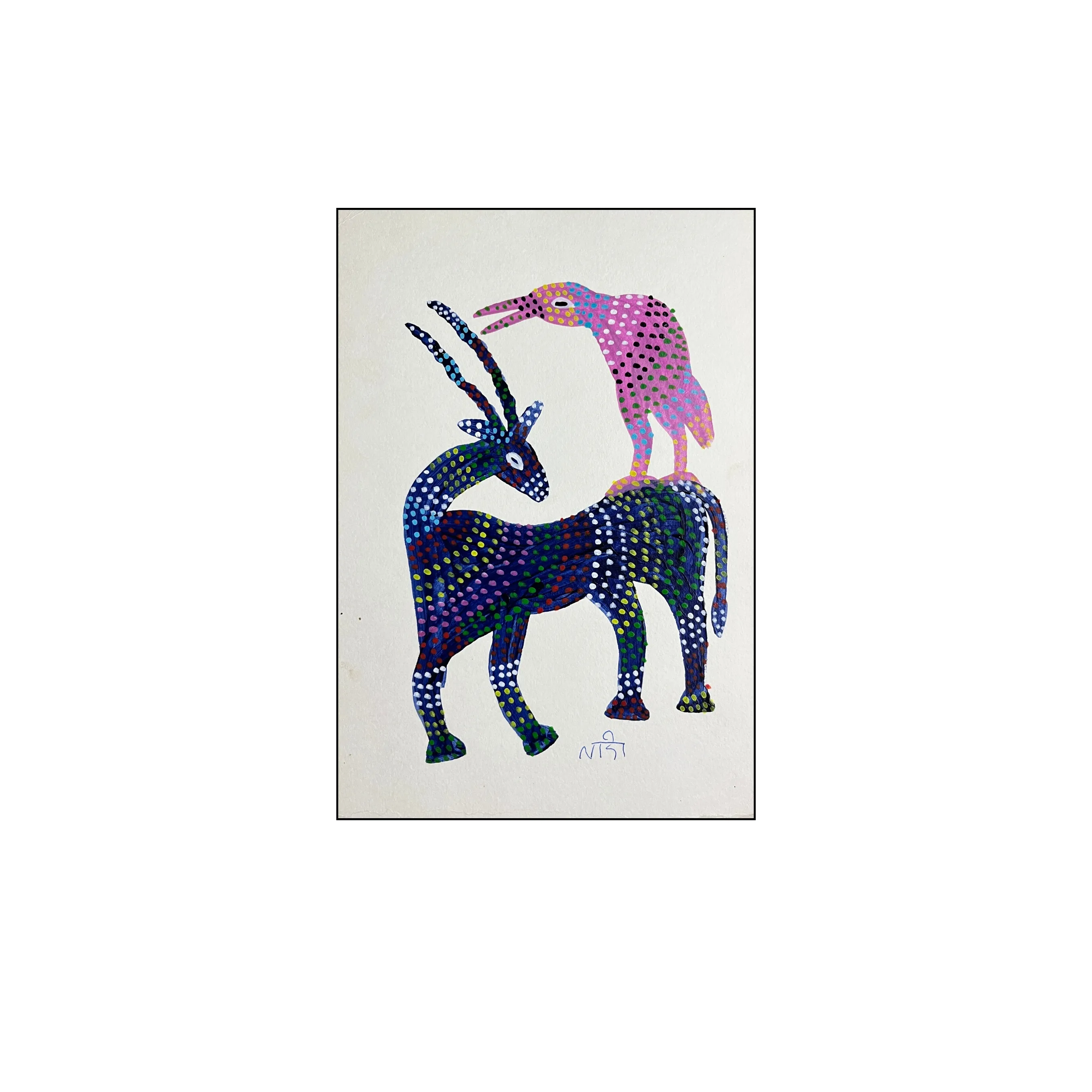 Deer & Bird Painting