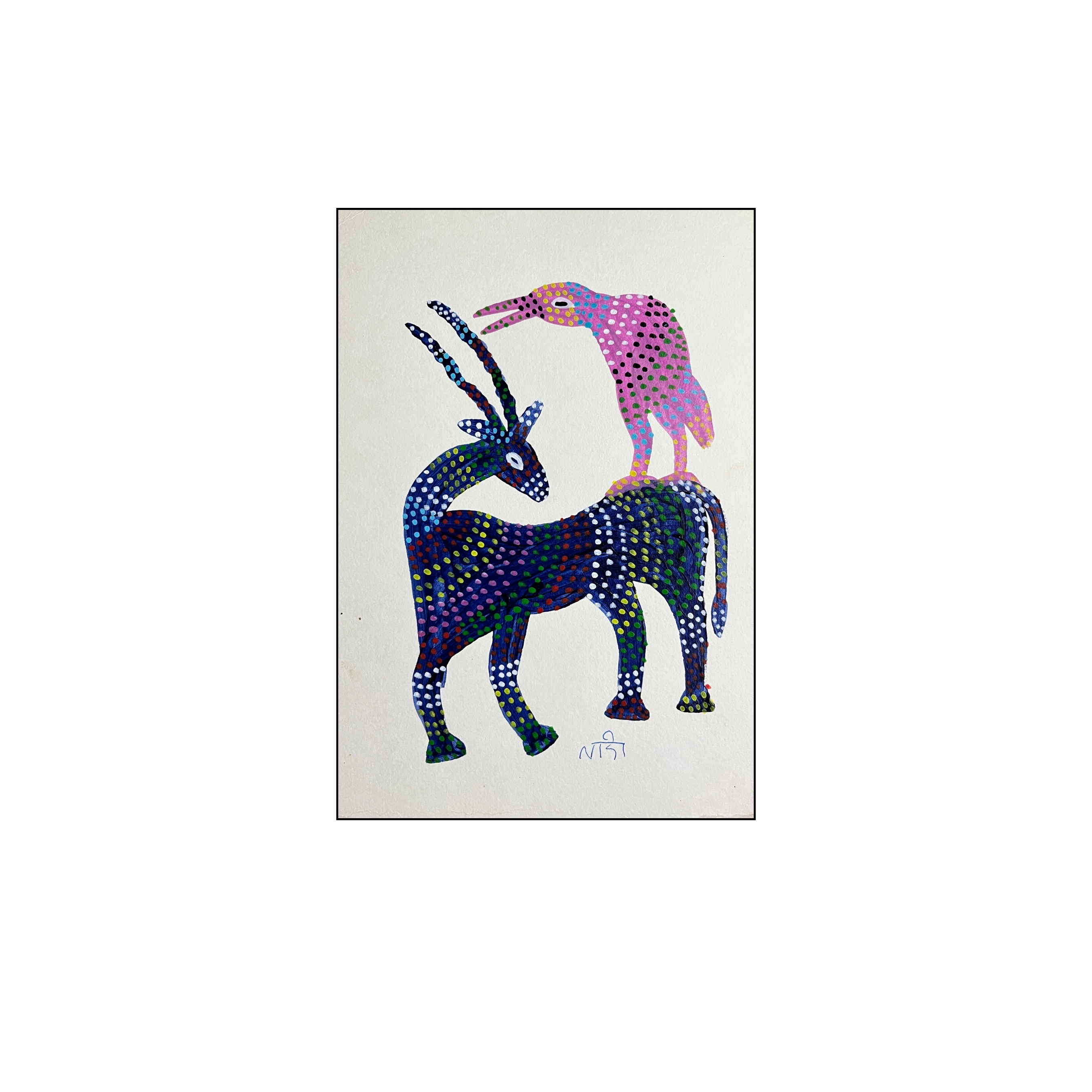 Deer & Bird Painting