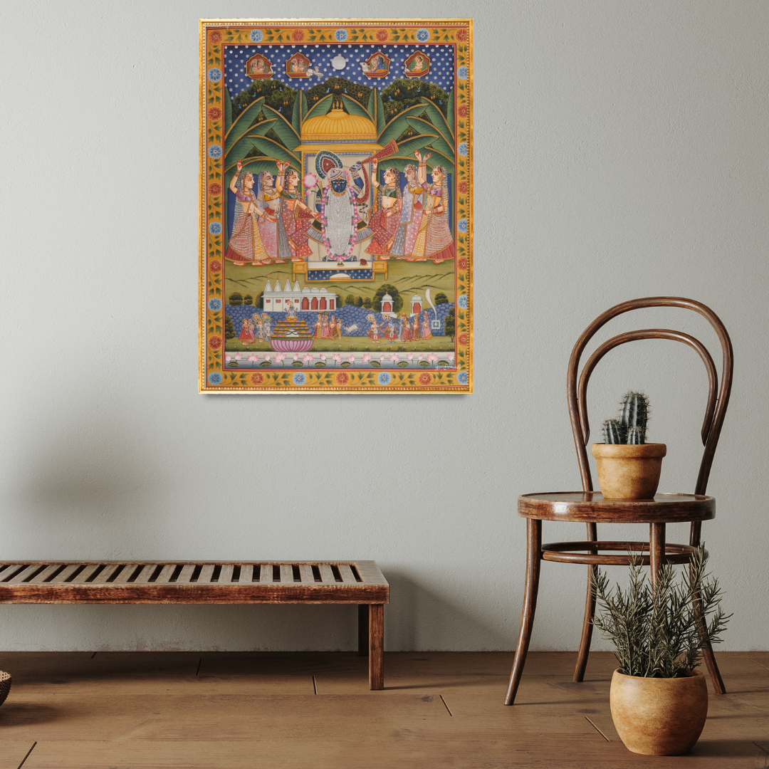 Pichwai Radiant Sharat Poornima Painting