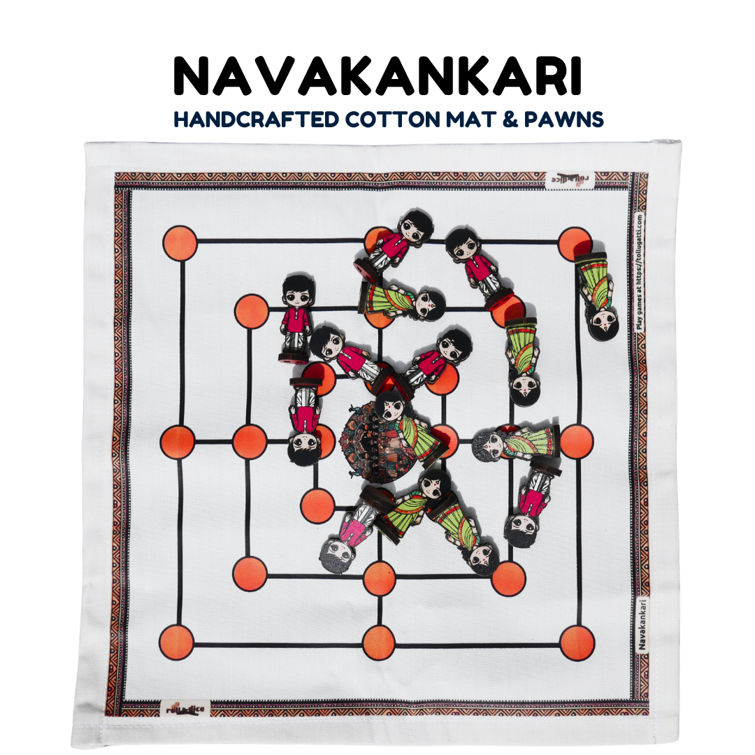 Classic Navakankari Board Game | Nine Men’s Morris | Traditional Strategy Game