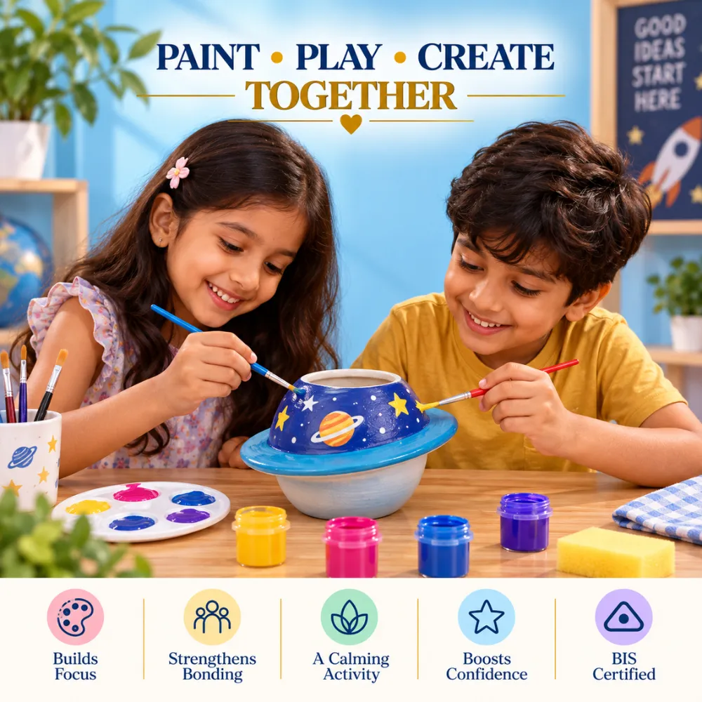 DIY Planter Painting Kit - Saturn (Space)