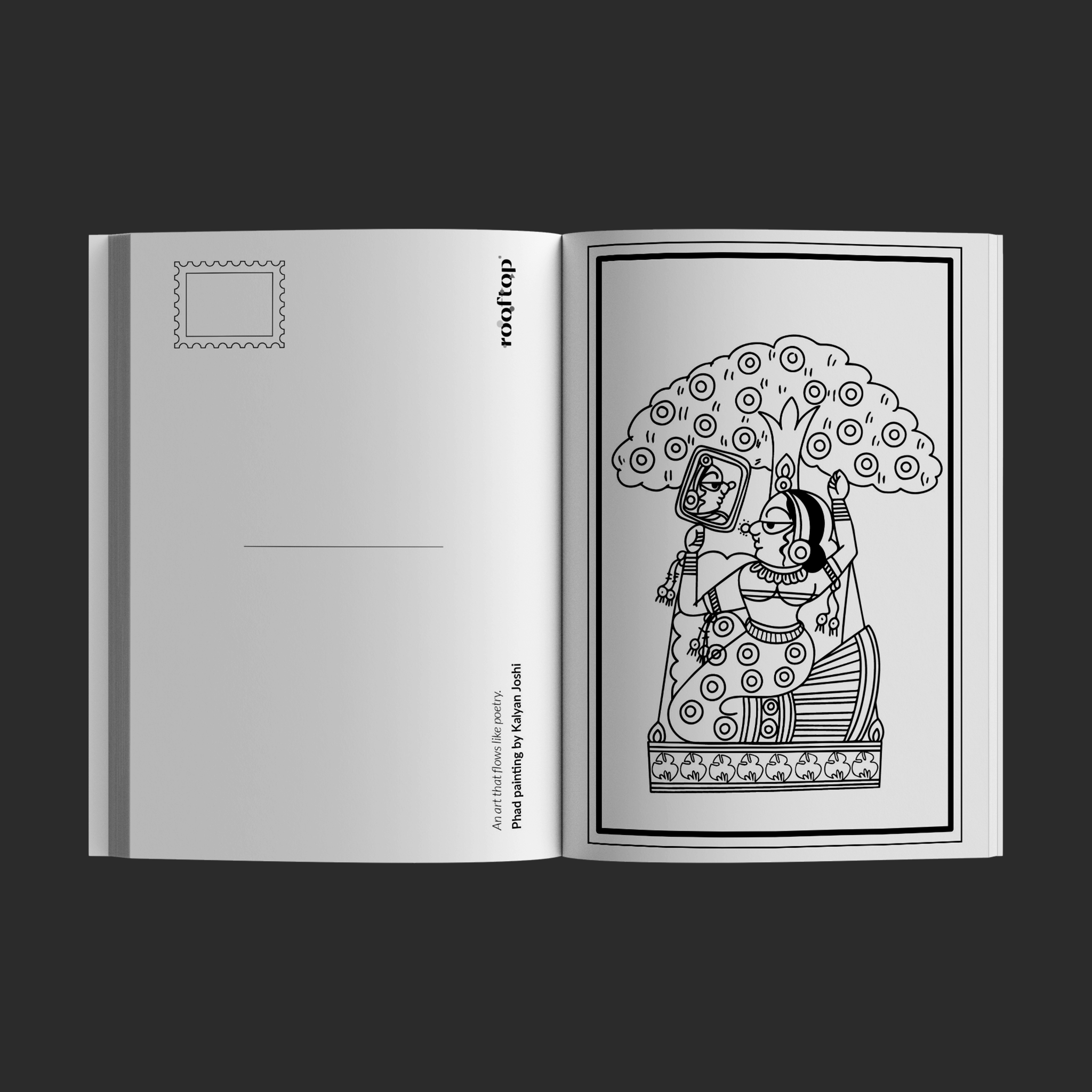 Folk Art Postcard Book