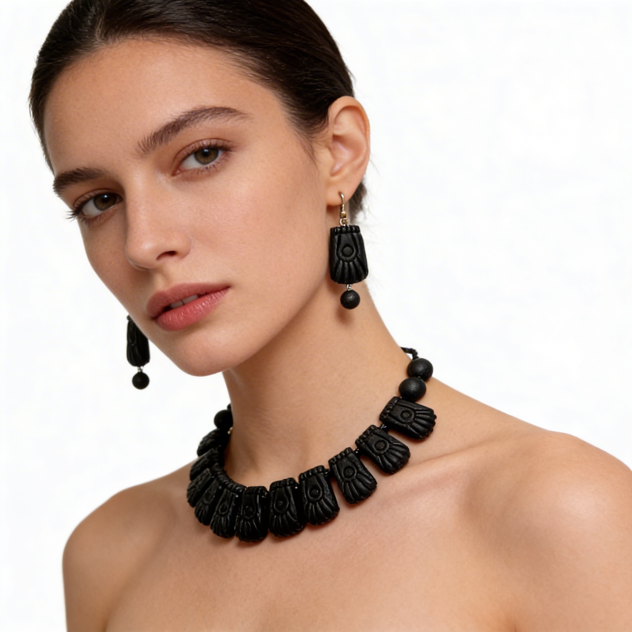 handmade terracotta jewellery set