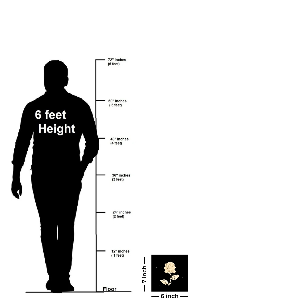 Small Rose with Two Leaves