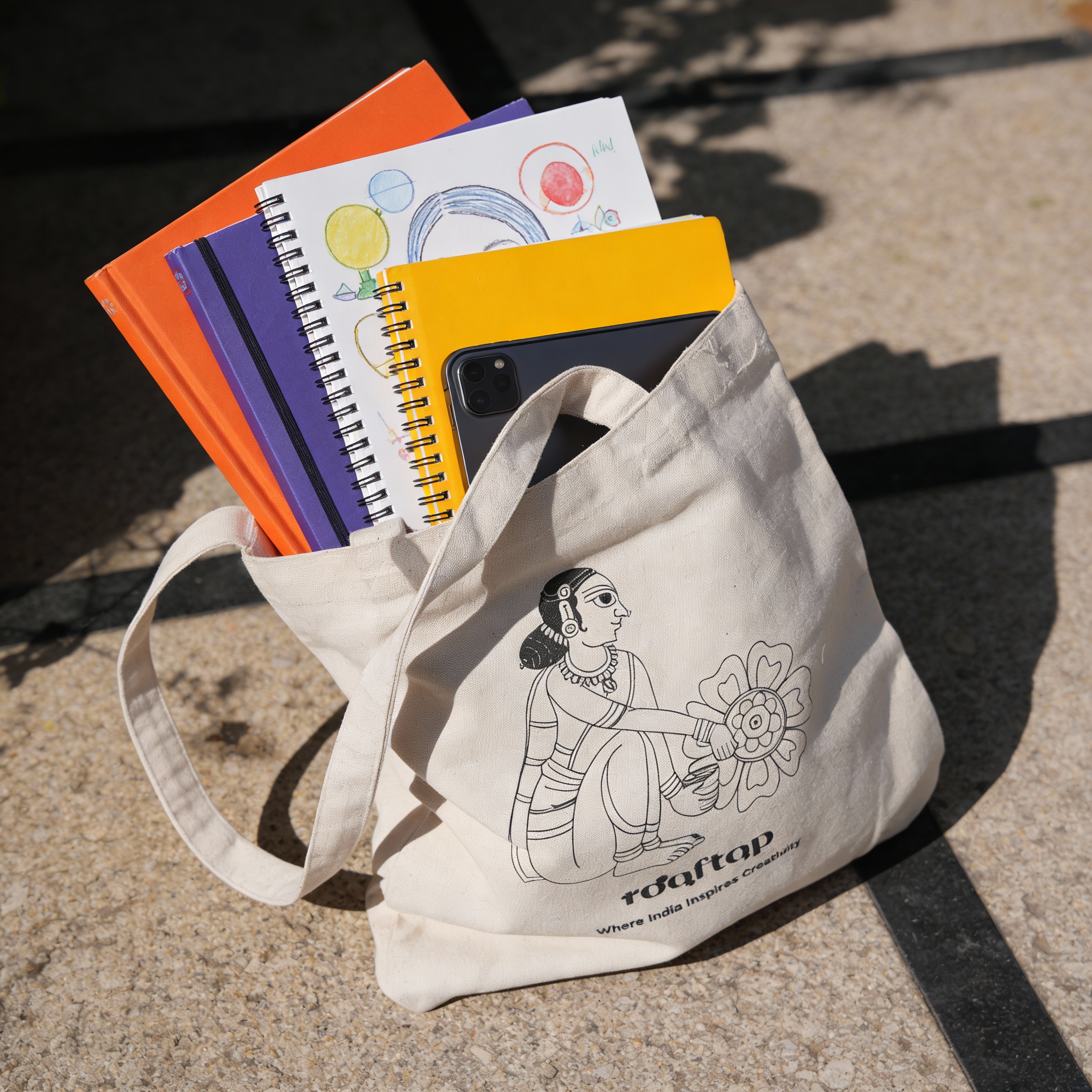 Cheriyal Art DIY Canvas Tote Bag 