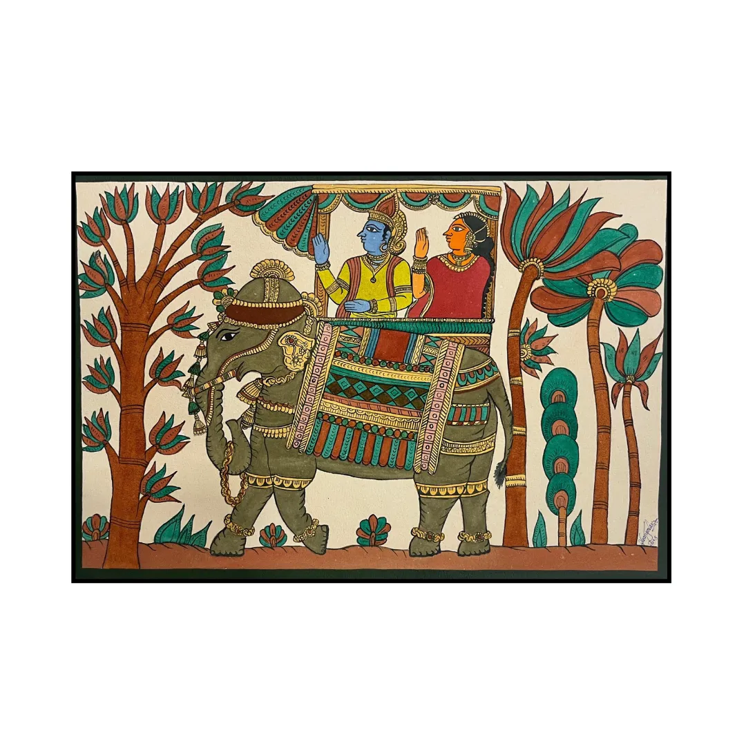 Royal Procession on an Elephant (Gajaraj Sawari) by Chetan Parshuram Gangavane