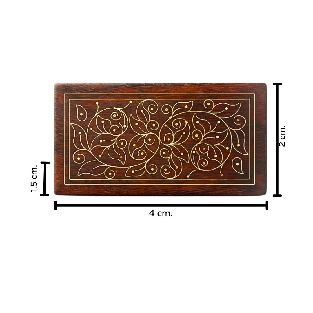 Mystic Vines Wooden Tarkashi Inlay Box 