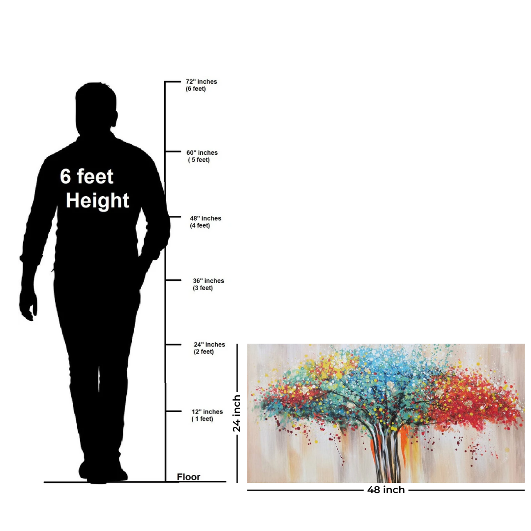 Handmade Abstract Tree Canvas Painting