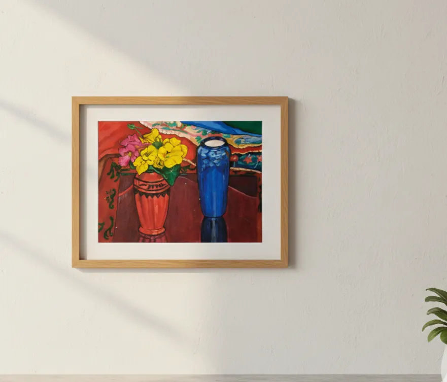 Handmade Floral Vase Still Life