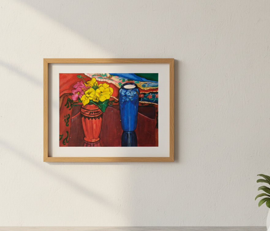 Handmade Floral Vase Still Life