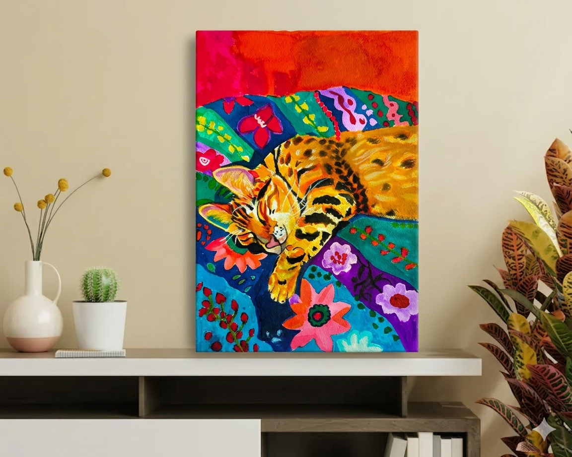 “Dreamy Catscape” – Original Ink Artwork