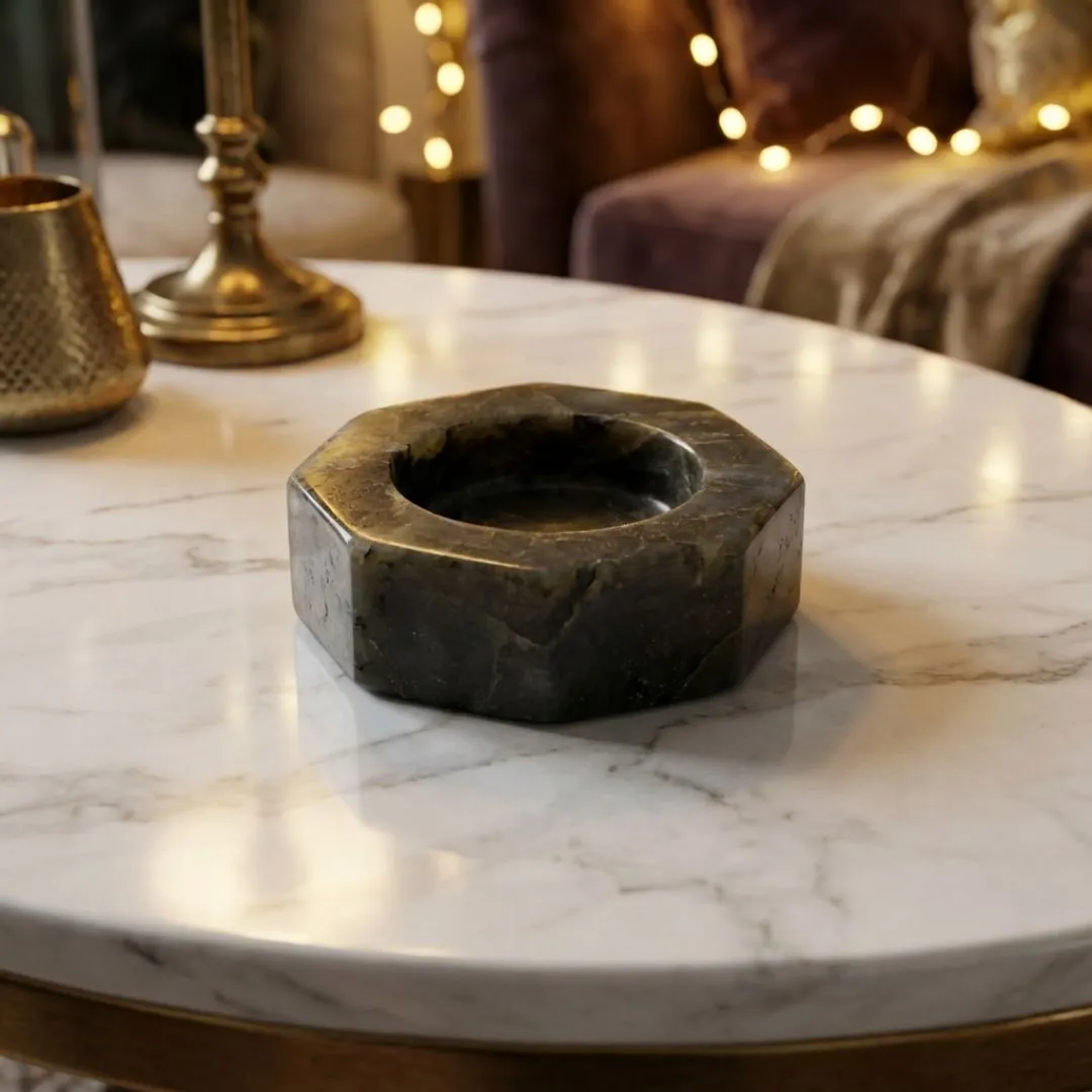 Blue Quartz Tea Light Candle Holder