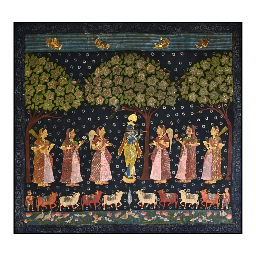 Krishna with Gopis Under Tree - 04
