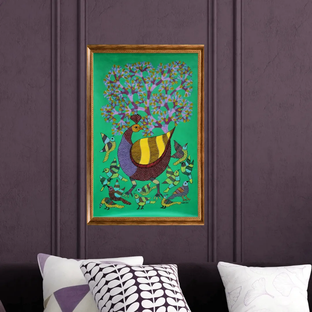 Peacock and Birds 