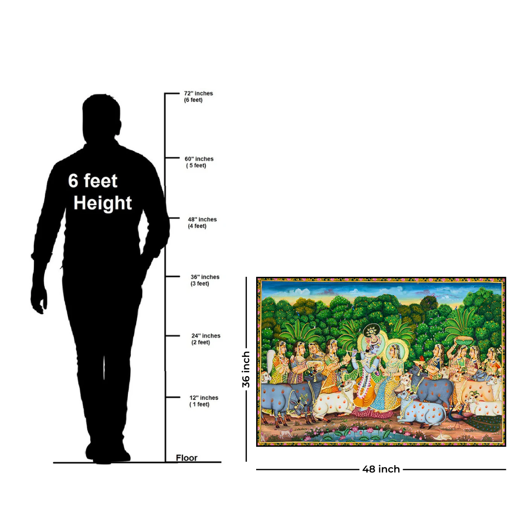 Pichwai Painting - Radha Krishna Van Raas 