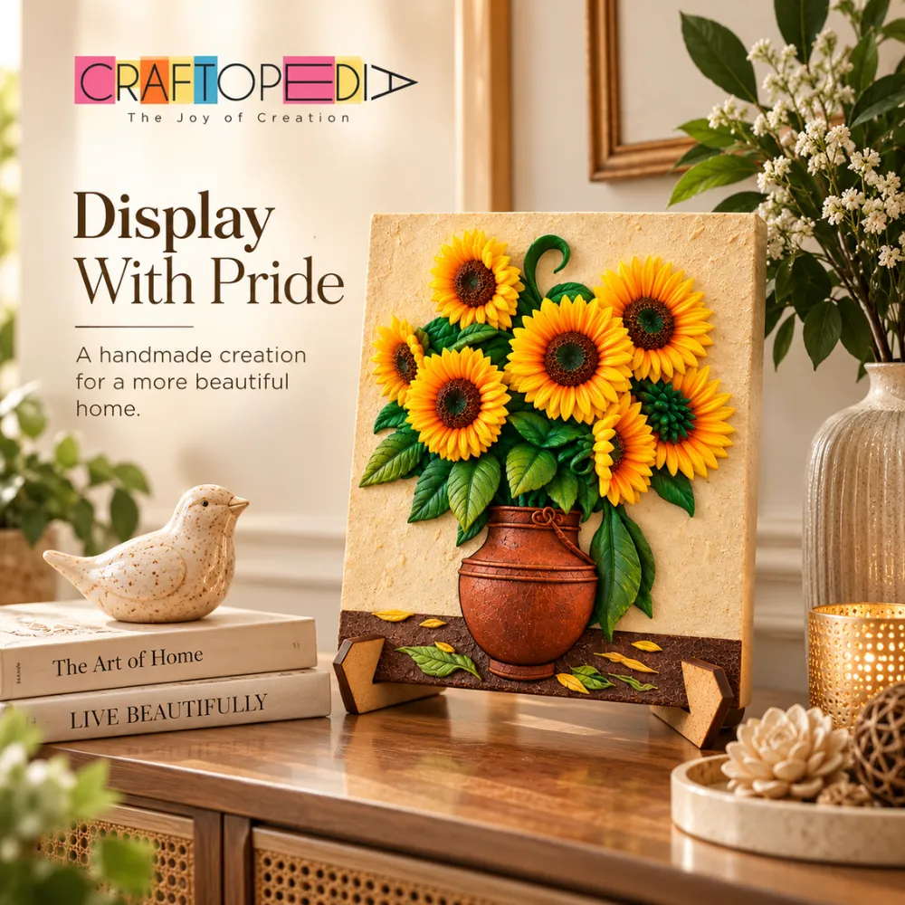 DIY Ceramic Sunflower Painting Kit for Adults | DIY Art Set & Activity Kit
