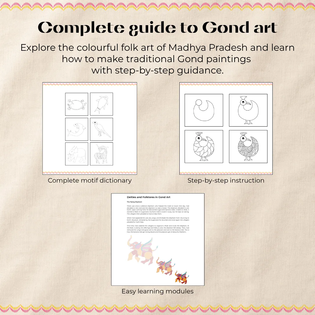 Artventures of Gond – Indian Tribal Coloring & Activity Book (Set of 3)