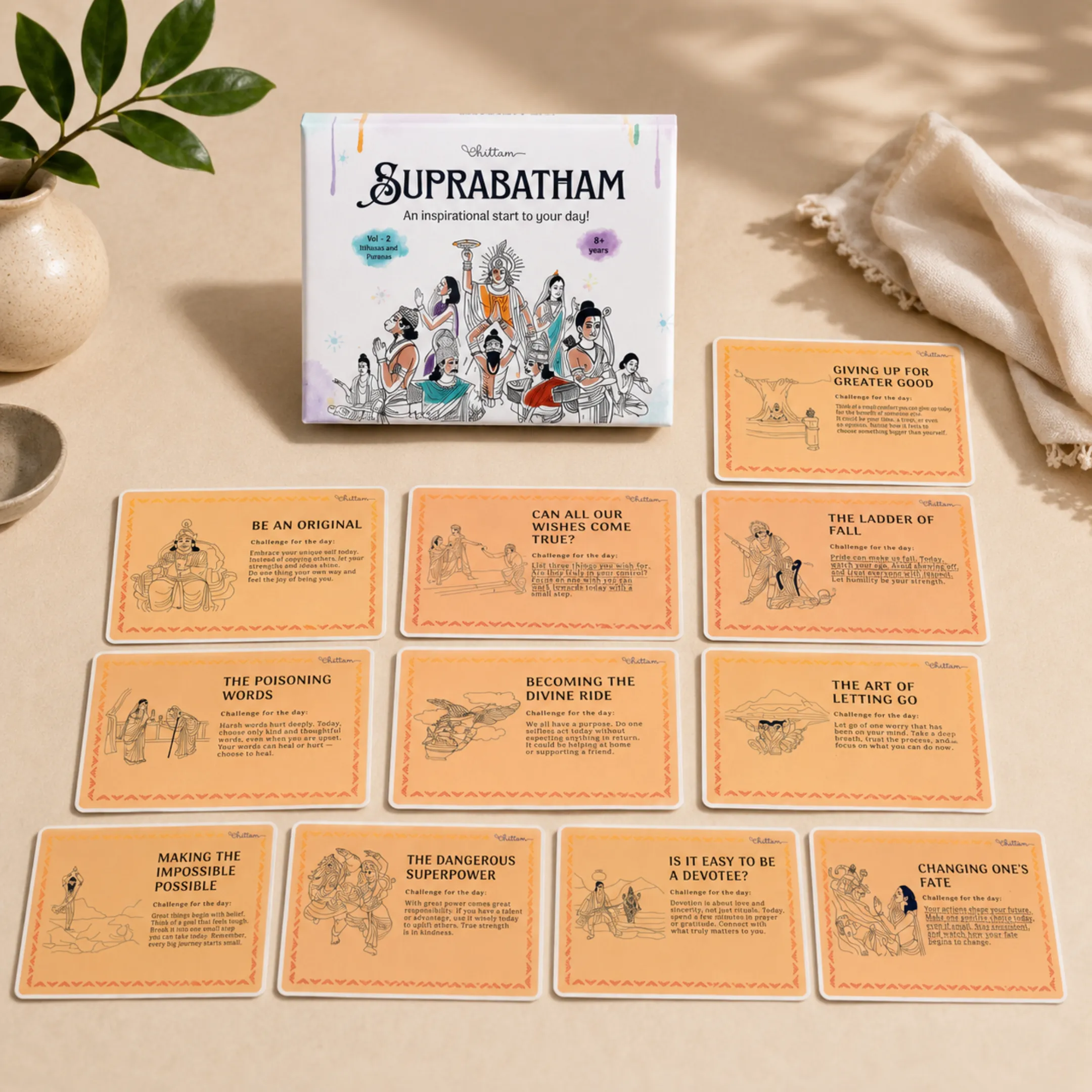 Suprabhatam - Vol.2 | Introspective Activity Kit Containing 60 Stories + Challenges | 8+ Years